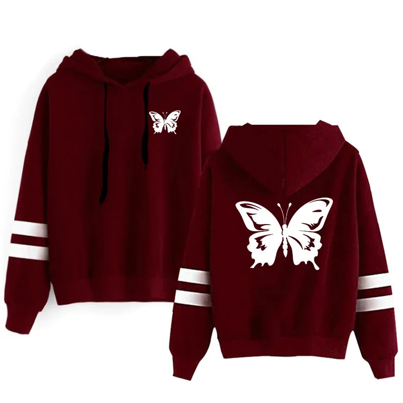 Chándal informal de uso diario para mujer, sudadera con capucha de una sola pieza de calidad a rayas y pantalones deportivos, cómodo para correr al aire libre, otoño e invierno.