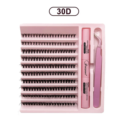 Kit de extensión de pestañas DIY, 200 unidades, para unir y sellar pestañas, herramientas de maquillaje para pegar pestañas, accesorios de pegamento.