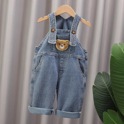 Monos de algodón suave para bebés, pantalones largos de dibujos animados para primavera y otoño, monos casuales para niñas, ropa para niños, pantalones con tirantes