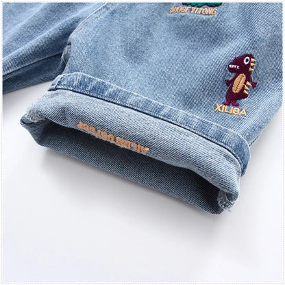 IENENS Pantalones cortos vaqueros casuales para bebés y niñas, ropa para niños de 2 a 8 años, pantalones cortos vaqueros holgados para niños