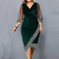 Plus Size Women Dress Winter Plus Size Black Vestidos Formal Occas Dress Elegant Long Skirt Party Female Clothin