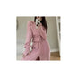 Conjunto deportivo de dos piezas para mujer, primavera otoño 2024, sudadera rosa, pantalones casuales, ropa para adelgazar.