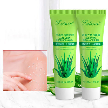 Gel exfoliante facial suave sin exfoliación para rostro y cuerpo. Limpia y exfolia la piel muerta, revelando una piel radiante. 30 ml.
