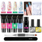 Kit Nail Art Limegirl, gel de uñas polivinílico, gel de remojo extensible, kit de esmalte de gel acrílico para principiantes, gel semipermanente