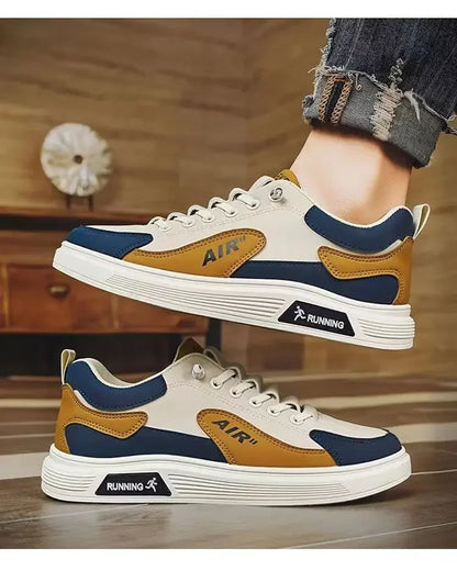 Tendencia 2025 Nuevos zapatos de hombre de cuero de moda de caña baja para hombre Zapatos casuales de moda para correr Deportes