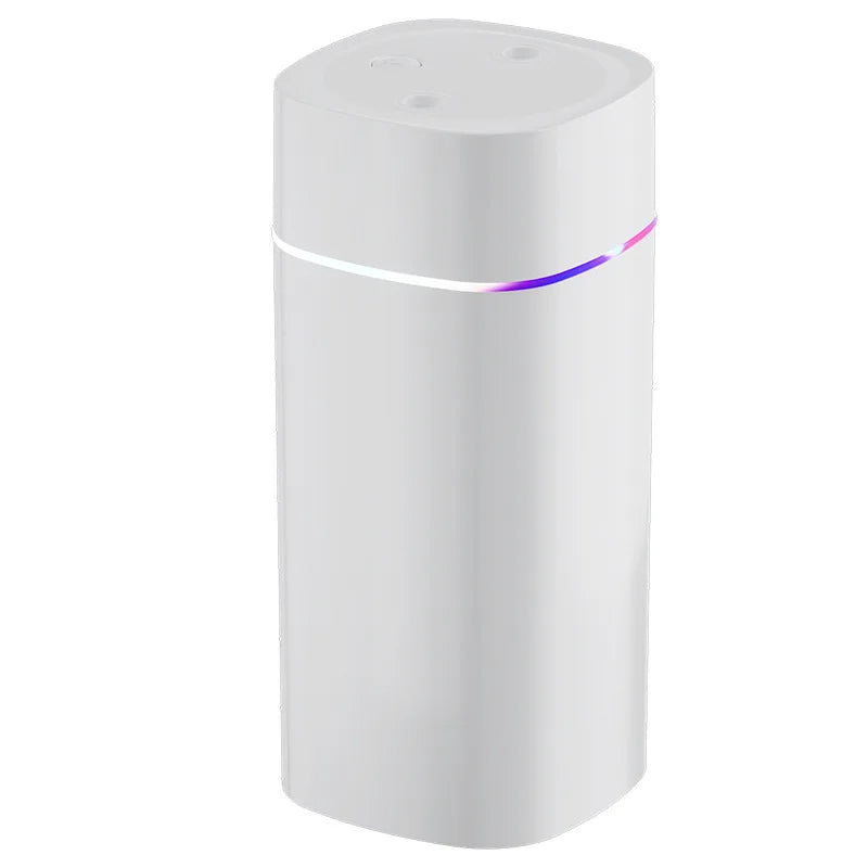 Humidificador USB de doble boquilla | 800 ml/h de alta potencia y ultrasilencioso | Humidificador para coche y hogar