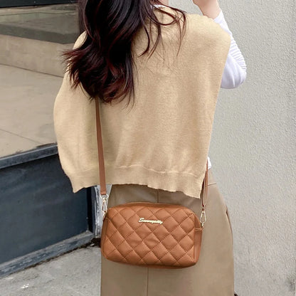 Bolso bandolera pequeño con borlas para mujer, tendencia 2024, con bordado de Lingge, bolso de hombro femenino, bolso cruzado con cadena a la moda para mujer