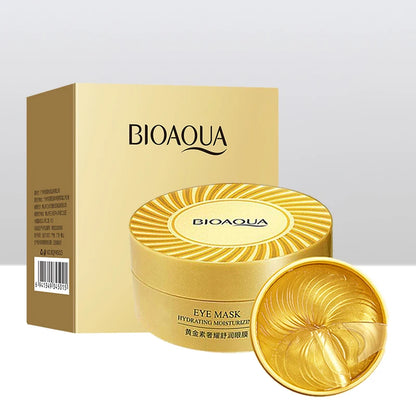 Mascarilla de colágeno dorado para ojos, hidratante, antiojeras, bolsas, cuidado ocular, parches reafirmantes de belleza, 60 unidades