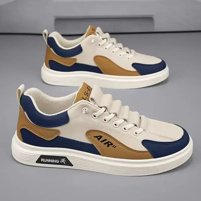Tendencia 2025 Nuevos zapatos de hombre de cuero de moda de caña baja para hombre Zapatos casuales de moda para correr Deportes