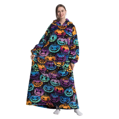 Manta de franela con mangas, sudadera de invierno, jersey de forro polar, manta usable con tiburón gigante, sudadera con capucha para adultos, niños y bebés
