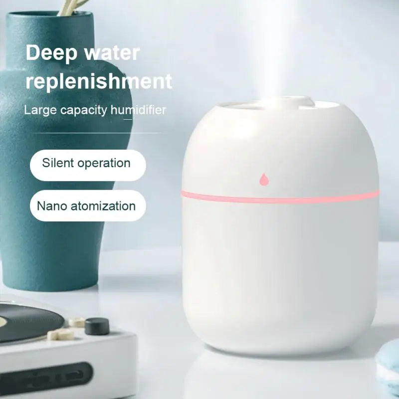 Mini humidificador silencioso de aromaterapia con USB para coche, LED, de escritorio, gran oferta