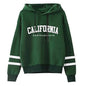 Chándal informal de rayas para mujer de California, sudadera con capucha, pantalón o traje versátil, sencillo, gran oferta, conjuntos urbanos tallas S-3XL