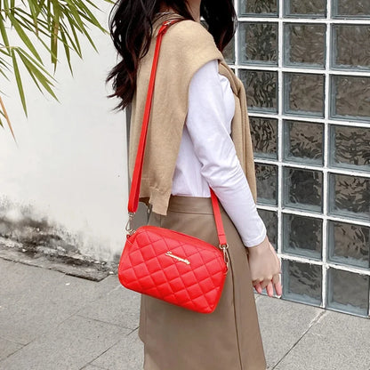 Bolso bandolera pequeño con borlas para mujer, tendencia 2024, con bordado de Lingge, bolso de hombro femenino, bolso cruzado con cadena a la moda para mujer