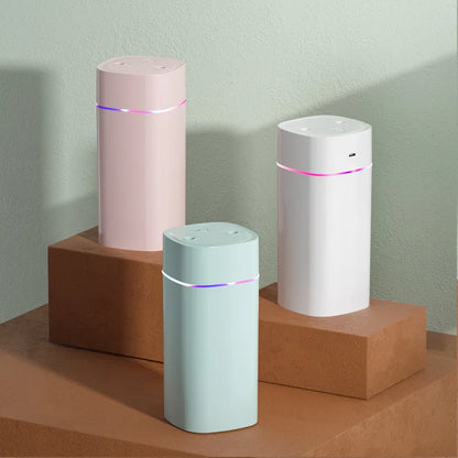 Humidificador USB de doble boquilla | 800 ml/h de alta potencia y ultrasilencioso | Humidificador para coche y hogar