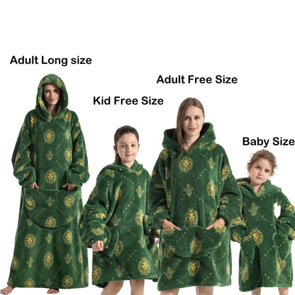 Manta de franela con mangas, sudadera de invierno, jersey de forro polar, manta usable con tiburón gigante, sudadera con capucha para adultos, niños y bebés