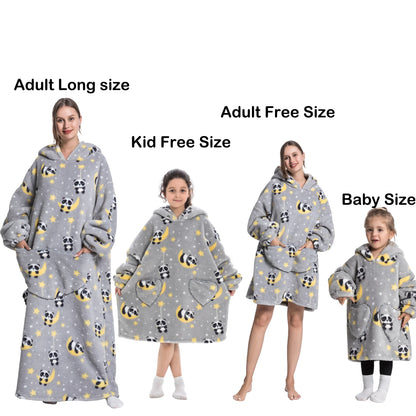 Manta de franela con mangas, sudadera de invierno, jersey de forro polar, manta usable con tiburón gigante, sudadera con capucha para adultos, niños y bebés