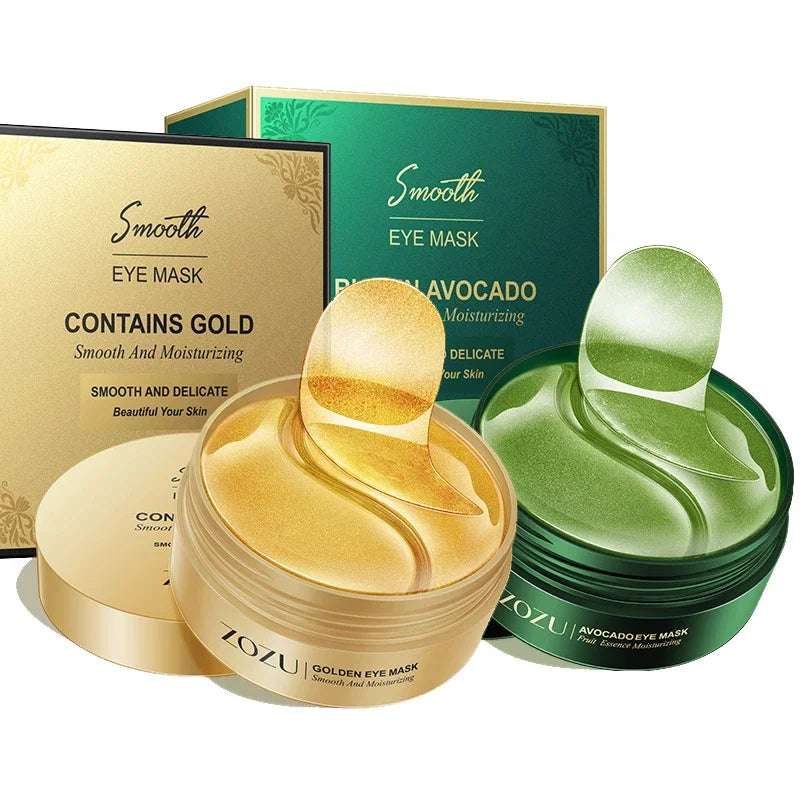 Mascarilla de colágeno dorado con aguacate para ojos, 120 unidades, antiojeras, bolsas, hidratante, antiarrugas, cuidado de la piel.