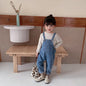 Mono de mezclilla liso para bebé niño, pantalones vaqueros con pechera, mono infantil, ropa para niños, monos para niños, conjuntos de otoño para niñas