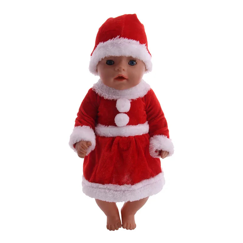 Envío gratuito: Conjunto navideño rojo para ropa y accesorios de muñeca de 43 cm y juguetes para muñecas americanas de 18 pulgadas de Our Generation.