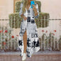 Vintage Elegant Retro Print Women's Shirt Dress Fashion Casual Holiday Dress Long Sleeve Irregular Office Lady Summer New Dress