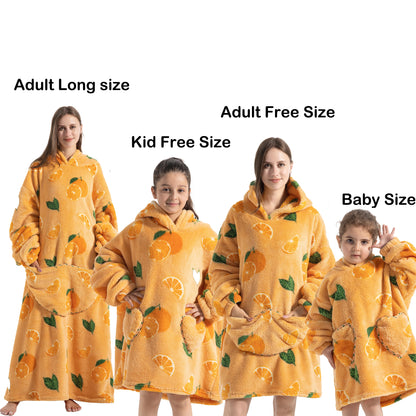 Manta de franela con mangas, sudadera de invierno, jersey de forro polar, manta usable con tiburón gigante, sudadera con capucha para adultos, niños y bebés