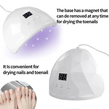 LULAA - Lámpara secadora de uñas de 88 W, luz ultravioleta para uñas, protección ocular, lámpara UV para uñas de gel, secador de esmalte de uñas de gel, herramienta de salón en casa