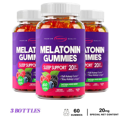 Gomitas de melatonina de 20 mg: concilia el sueño de forma natural, combate el insomnio, refuerza el sistema inmunitario y mejora la calidad del descanso.