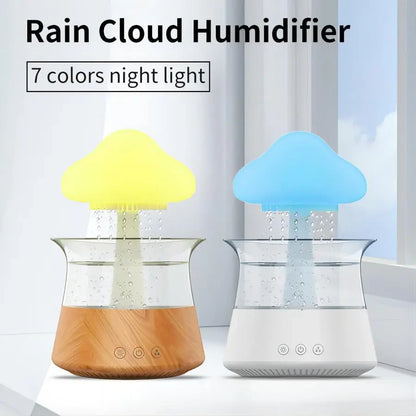Difusor Serenity Mist Cloud: Humidificador ultrasónico de aromaterapia con lámpara LED de 7 colores