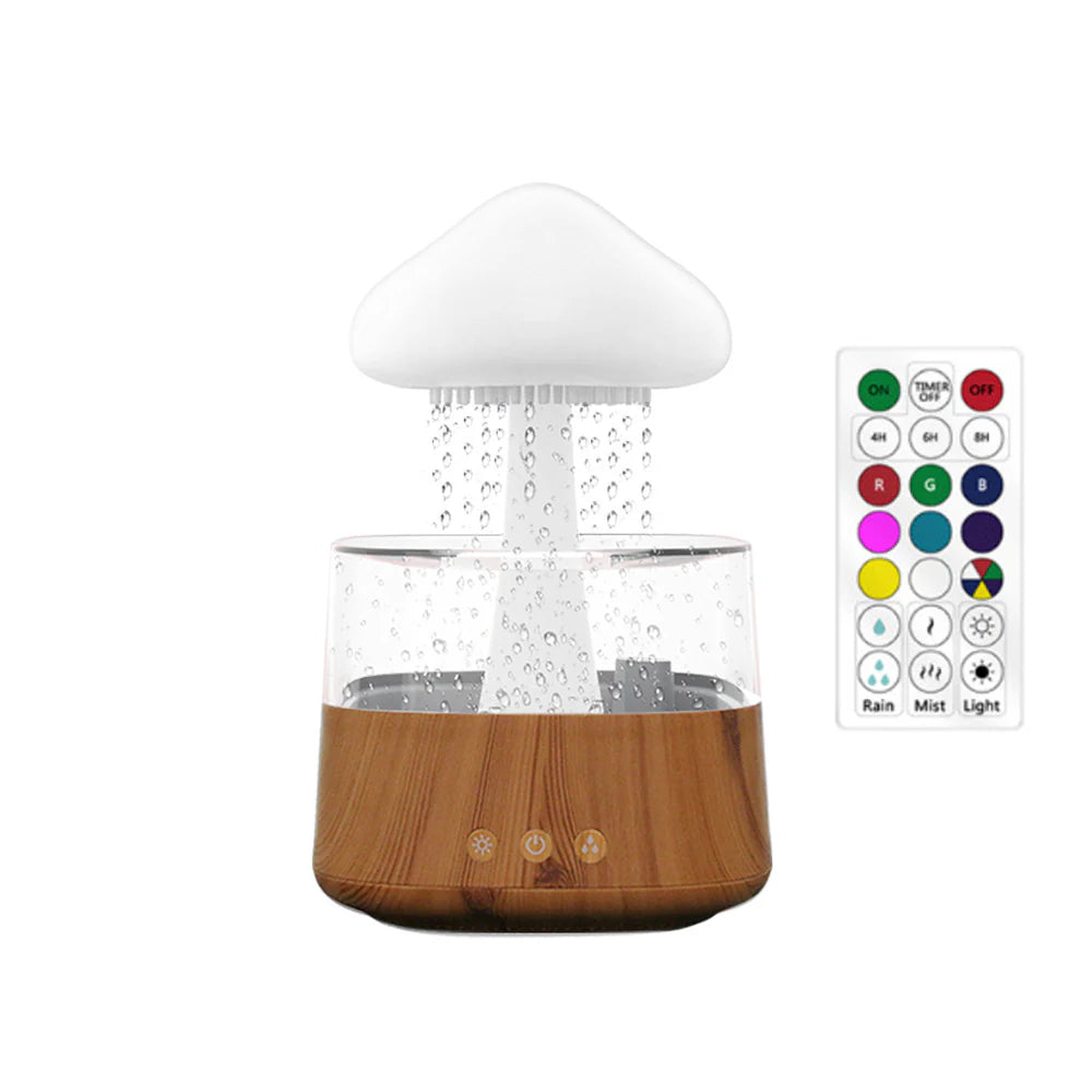 Difusor Serenity Mist Cloud: Humidificador ultrasónico de aromaterapia con lámpara LED de 7 colores