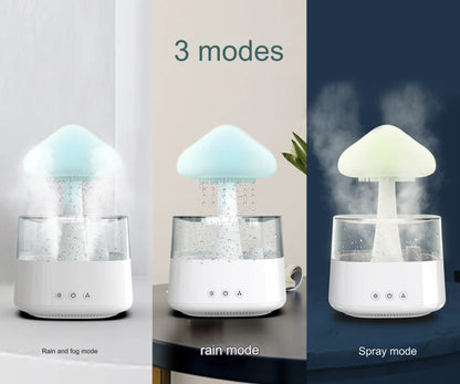 Difusor Serenity Mist Cloud: Humidificador ultrasónico de aromaterapia con lámpara LED de 7 colores